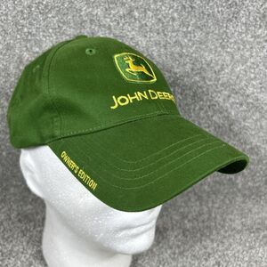 John Deere Strapback Baseball Hat Green Yellow Cary Francis Group Owners Edition